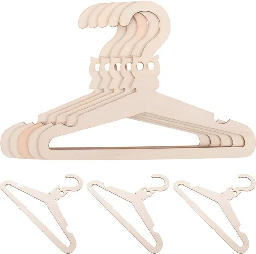 SEWACC 5 perchas de madera de animales de dibujos animados para niños y niñas, organizador de armario premium para ropa de recién nacidos, para