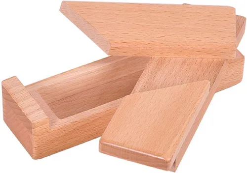 Miniatura 4 de YUNTENG Paquete de 2 cajas de rompecabezas 3D hechas a mano – Apertura secreta mágica de madera misteriosa caja de regalo cubo juego IQ Toys