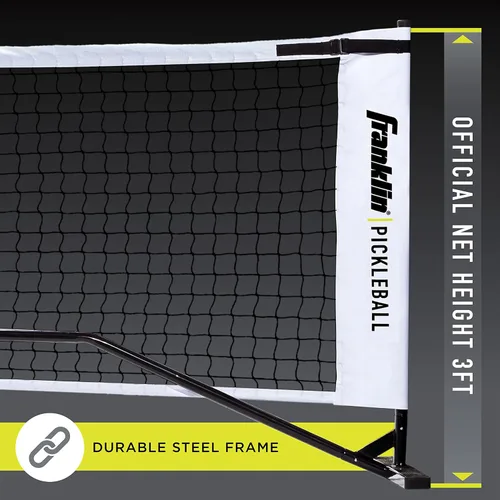 Miniatura 3 de Franklin Sports Red de Pickleball Portátil para Exteriores - Red de Tamaño Reglamentario de 22 Pies con Bolsa de Viaje