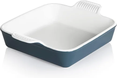 Miniatura 32 de Sweejar Plato de Cerámica para Hornear, Bandeja Rectangular Pequeña para Hornear con Asas Dobles, 20 Oz para Cocinar, Brownie, Cocina, 6.5 x 4.9 x