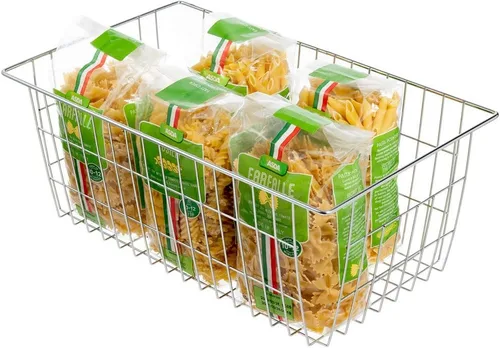 Miniatura 4 de SANNO Cestas de congelador para almacenamiento de despensa, organizador de alimentos con asas, para armarios de cocina, despensa, baño, lavandería