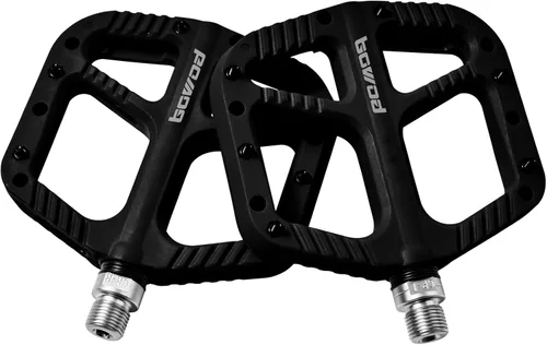 Miniatura 8 de Pedales MTB Pedales planos de bicicleta de montaña para adultos, pedal de plataforma de bicicleta compuesto de nailon ligero y ancho con pasadores