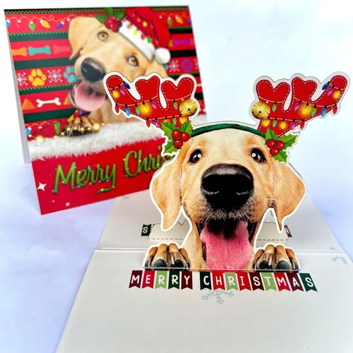 Miniatura 10 de Tarjeta de cumpleaños de perro Beagle 3D emergente – Felicitación de feliz cumpleaños para los amantes de los perros – Tarjeta desplegable