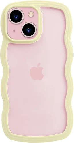 Miniatura 20 de LOEV Funda transparente diseñada para iPhone 7 Plus, iPhone 8 Plus con borde ondulado, bonita funda transparente con forma de onda rizada, a prueba