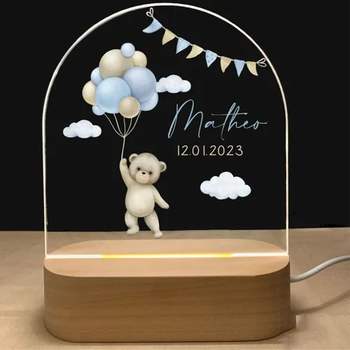 Miniatura 23 de Luz nocturna personalizada para bebés y niños, regalos personalizados con nombre, regalos de bautizo para niñas/niños, lámpara nocturna regulable