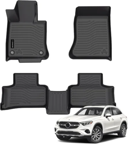 Alfombrillas para todo tipo de clima aptas para Mercedes-Benz GLC 2023 2024 2025 (incluye GLC300 GLC300e GLC43 AMG) forros de TPE, protectores para