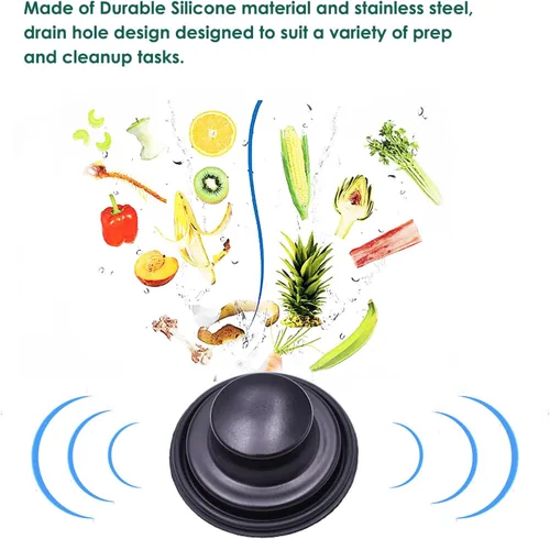 Miniatura 3 de Tapón para fregadero de cocina de 3.5 pulgadas, cubierta de enchufe de acero inoxidable para desagüe de cocina estándar con eliminación de basura