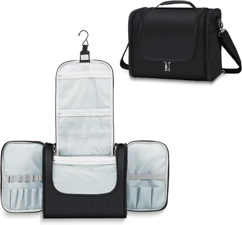 Miniatura 15 de Buruis - Neceser grande para hombres y mujeres, bolsa de viaje colgante para maquillaje, cosméticos, afeitado, artículos de tocador, kit Dopp
