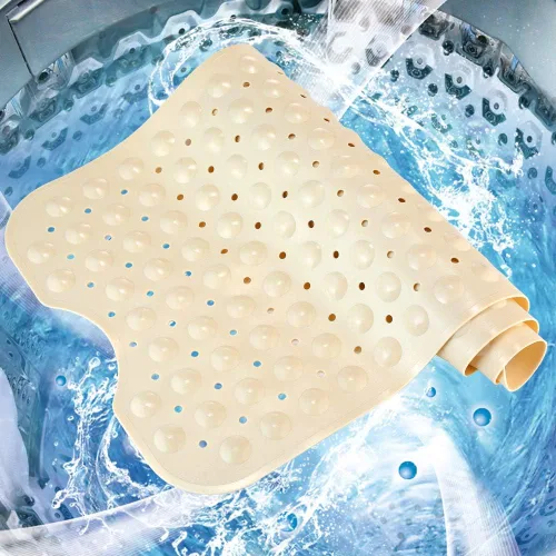 Miniatura 5 de YINENN Tapete de ducha para bañera de 40 x 16 pulgadas, antideslizante y extragrande, tapete para bañera con ventosas, lavable a máquina