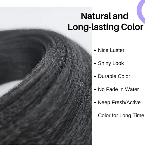Miniatura 3 de Pelo corto negro trenzado preestirado de 14 pulgadas para trenzas sin nudos, pelo sintético 1B trenzado para trenzas Bob Box