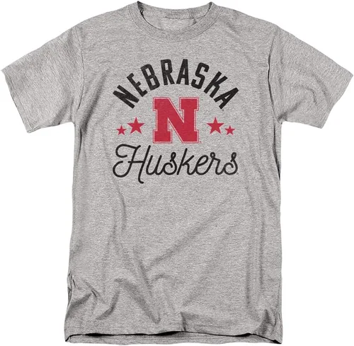 Miniatura 13 de University of Nebraska Camiseta unisex oficial de Huskers para adultos Gris Carbón jaspeado