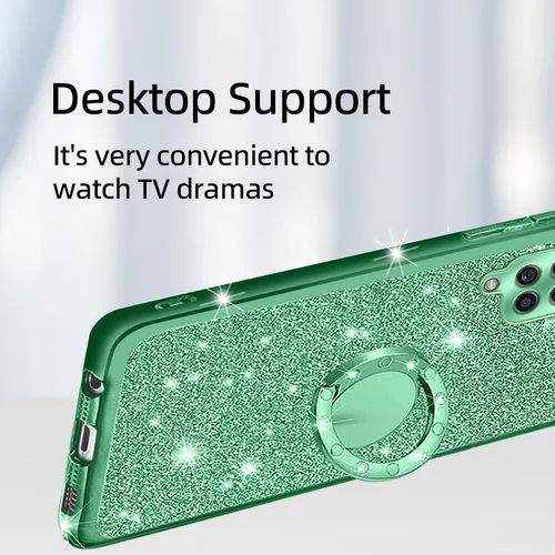 Miniatura 4 de Funda para Samsung Galaxy A12, A12 Samsung Phone Case para mujer con purpurina de cristal suave TPU transparente de lujo Bling Funda protectora
