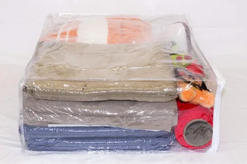Miniatura 3 de Juego de 5 bolsas de almacenamiento con cremallera de vinilo transparente de 22 x 18 x 7.5 pulgadas