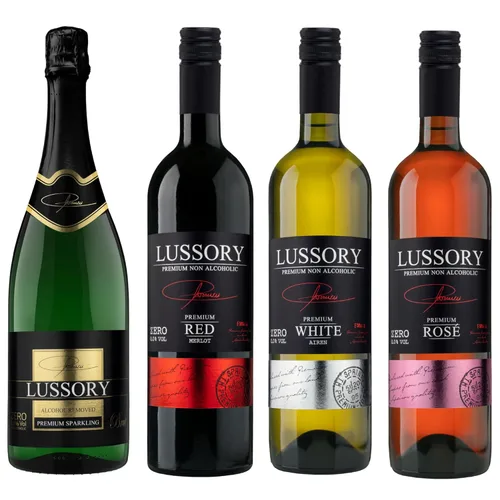 Miniatura 11 de Lussory Premium Gold 24K Agua con Gas Burbujeante Desalcoholizada 0.0% Vino Sin Alcohol de España, Bajas Calorías, Bajo en Azúcar, Halal
