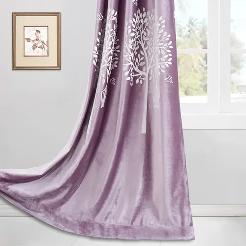 Miniatura 10 de VOGOL Cortinas traslúcidas blancas de 84 pulgadas de largo, cortinas de gasa ligeras bordadas de árbol para granja, 2 paneles de estilo campestre