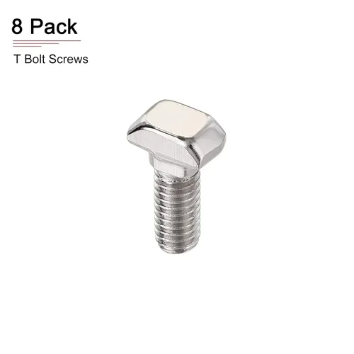 Miniatura 6 de DTGN Tornillo deslizante M5x12mm (DXL) con ranura en T – 8 unidades – Bueno para la industria de la construcción – Tornillos en forma de T de acero