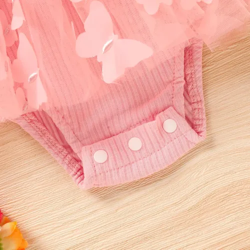 Miniatura 34 de GRNSHTS Traje de bebé niña 1er cumpleaños traje acanalado tul mameluco princesa pastel Smash sesión de fotos ropa + diadema
