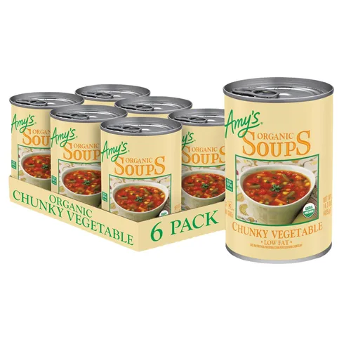 Miniatura 19 de Sopa Amy's, vegana, sin gluten, orgánica de verduras italianas rústicas (champiñones, arroz integral y frijoles) 14 oz (paquete de 12)