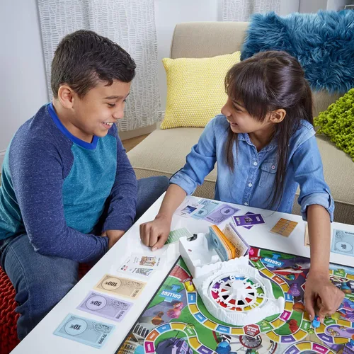 Miniatura 9 de Juego de mesa The Game of Life, juegos familiares para niños de 8 años en adelante, las clavijas vienen en 6 colores, juegos de mesa familiares
