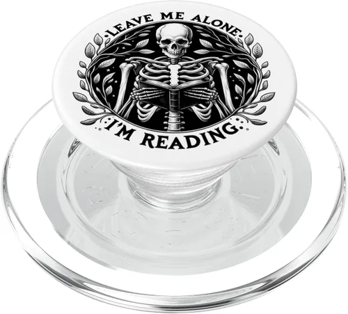 Miniatura 7 de Leave Me Alone I'm Reading - Libro de lectura de esqueleto Bookish PopSockets estándar PopGrip