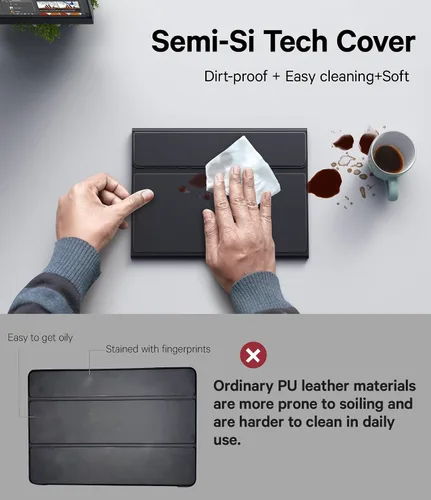 Miniatura 4 de GreenLaw Funda de teclado para Samsung Galaxy Tab A9 Plus de 11 pulgadas 2023, retroiluminación de 7 colores, trackpad inteligente, funda resistente