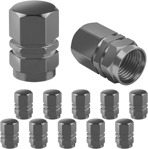 Tapón para válvula de neumático de automóvil, 12 fundas para válvulas de rueda, a prueba de fugas, accesorio hermético de aleación de aluminio con