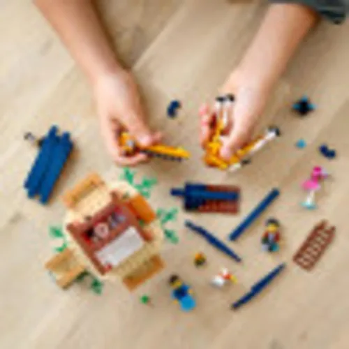 Miniatura 6 de LEGO Creator 31116 Safari Wildlife Tree House 31116 Kit de construcción con un juguete de casa, juguete biplano y juguete de catamarán; los mejores