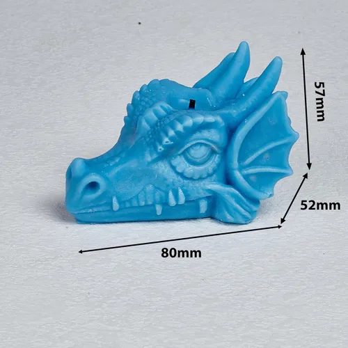 Miniatura 5 de Moldes de resina de cabeza de dragón y fabricación de jabón, molde de silicona animal 3D para fabricación de velas y decoración del hogar