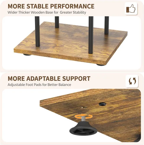 Miniatura 4 de LASZOLA Soporte para plantas de 7 niveles en negro, para interiores, soporte para macetas de metal resistente, organizador moderno y estrecho, torre