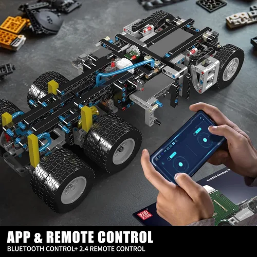 Miniatura 4 de Mould King Kit de bloques de camión de tractor, modelo MOC de bloques de construcción para construir, regalo para entusiastas de las colecciones