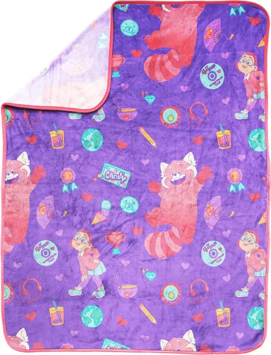 Miniatura 3 de Disney Pixar Turning Red Fun Times Nogginz - Juego de manta y almohada de 40 x 50 pulgadas, juego de 2 piezas súper suave para niños con Mei Lee