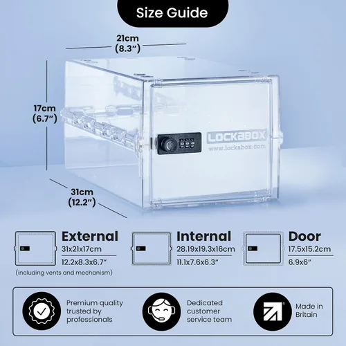 Miniatura 4 de Lockabox One™ Caja de Seguridad Premium Caja de Seguridad con Cerradura de Combinación Mediana para Alimentos, Medicamentos y Seguridad