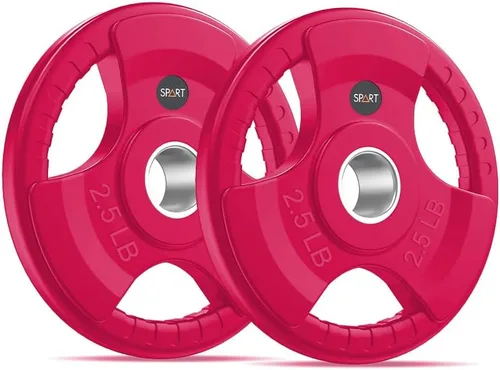 Miniatura 8 de SPART Placas de Peso Olímpico de 2 Pulgadas con Recubrimiento de Goma de Color en Pares o Individual para Entrenamiento de Fuerza, Levantamiento