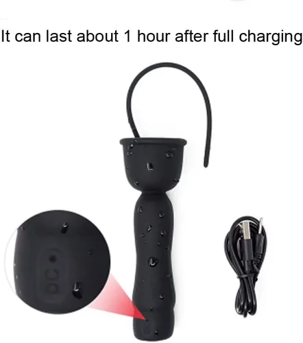 Miniatura 6 de Sonido vibratorio eléctrico de silicona para hombres, estimulación de uretra, masturbador de entrenamiento del pene masculino (A)