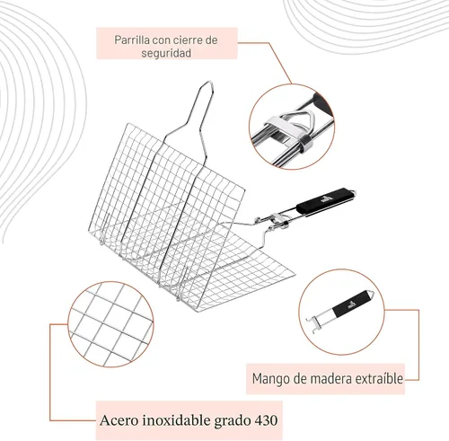 Miniatura 5 de UNCO Cesta de acero inoxidable para pescado y verduras Plateado
