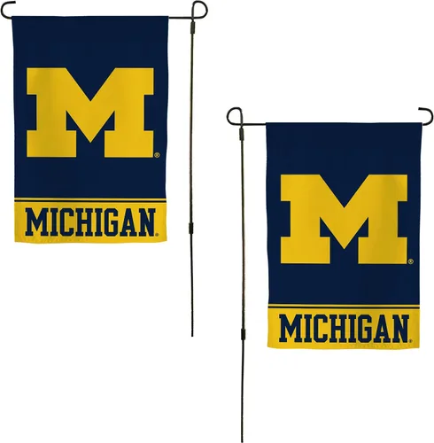 Miniatura 13 de Desert Cactus Bandera de jardín de la Universidad de Michigan UM – 19 x 12 pulgadas, bandera de Michigan Wolverines, para exhibición al aire libre