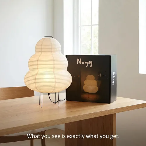 Miniatura 5 de Lámpara de pie de papel japonesa Akari Noguchi • Linterna de papel de arroz • Lámpara de pie japonesa Japandi para iluminación ambiental suave