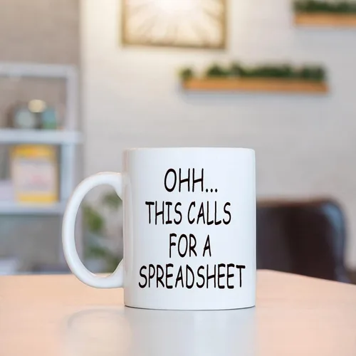 Miniatura 3 de WENSSY Accountant Gifts - Taza de hoja de cálculo, Oh This Calls For a Spreadsheet taza, regalo divertido para jefe de contabilidad CPA hombres