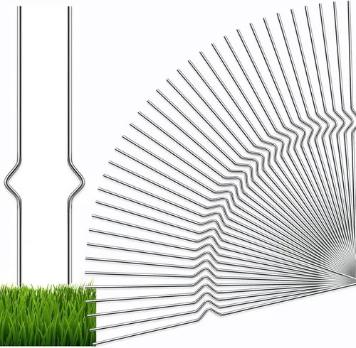 Miniatura 9 de Juego de 12 estacas de alambre de metal resistentes para letreros de jardín y césped, alternativa de 13 pulgadas a las estacas de marco en H