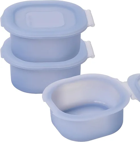 Sartén para huevos con tapa, paquete de 3 moldes cuadrados de silicona para huevos, recipiente cuadrado antiadherente de 3 pulgadas para huevos de