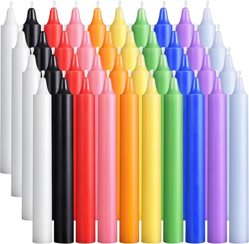 Miniatura 11 de Viyffo Paquete de 20 velas cónicas blancas, mini velas sin goteo de 4 pulgadas, sin perfume, tiempo de combustión de 1.5 horas para rituales
