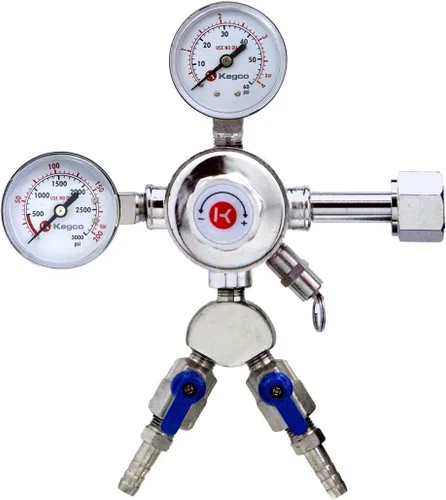 Miniatura 2 de Kegco Kit de conversión Kegerator de montaje en puerta estándar de 2 grifos con tanque de CO2 de 5 lb