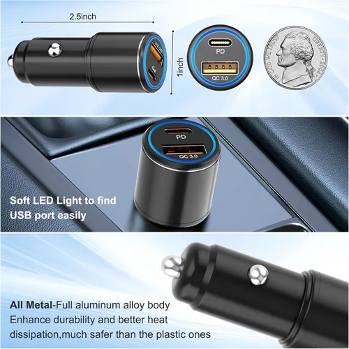 Miniatura 3 de Samsung - Cargador súper rápido tipo C, 25 W PD USB C cargador de pared/coche para Samsung Galaxy S26/S25/S24/S23/S22/Plus/Ultra/FE/Note