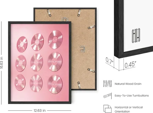 Miniatura 3 de Haus & Hues - Póster rosa con diseño artístico de CDs de los años ´90 para pared de habitación, póster estético para habitación VSCO, póster para CD
