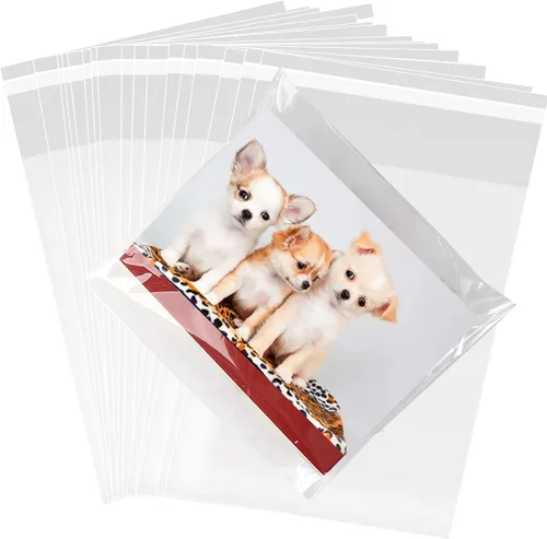 Miniatura 28 de 50 bolsas de celofán transparentes planas de 7" x 12" (A:17.8*A:30.4 cm), bolsas de celofán de polietileno de 2.8 mils para envolver regalos