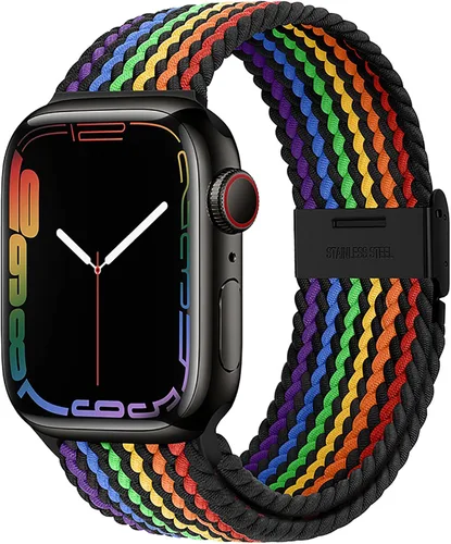 Miniatura 13 de Qimela Correa Compatible con Apple Watch de 1.49/1.57/1.61/1.65/1.73/1.77/1.77/1.93 pulgadas para Mujeres y Hombres, Correa Deportiva Solo Loop