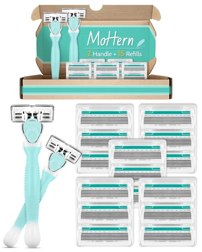 Miniatura 8 de Maquinillas de afeitar para mujer para piel sensible, 6 cuchillas para afeitar, incluyendo 1 maquinilla de afeitar de viaje para mujer con 12 Rosa