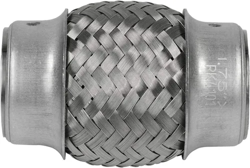 Tubo Flexible de Escape con Entrada de 1.75 pulgadas, ID x 4 de Longitud Tubo Flexible, Acero Inoxidable Doble Trenza Resistente Tipo Universal Tubo