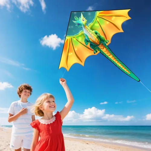 Miniatura 3 de Xida Kites for Kids Ages 4-8, Large Kite for Adults, Easy to Fly Beach Kites with Handle and String,Perfect for Beginners,Beach,and Outdoor Flying