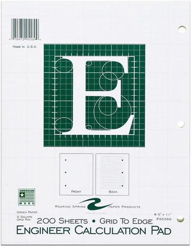 Miniatura 9 de Roaring Spring - Bloc de notas para ingeniería con cuadros de 5 x 5, colección Signature